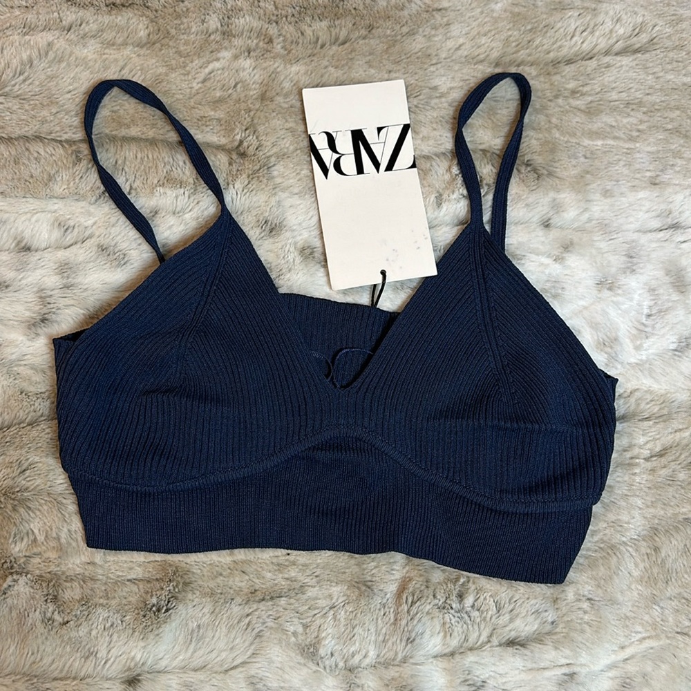 Zara Ribbed Bralette Top